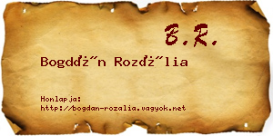 Bogdán Rozália névjegykártya