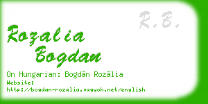 rozalia bogdan business card